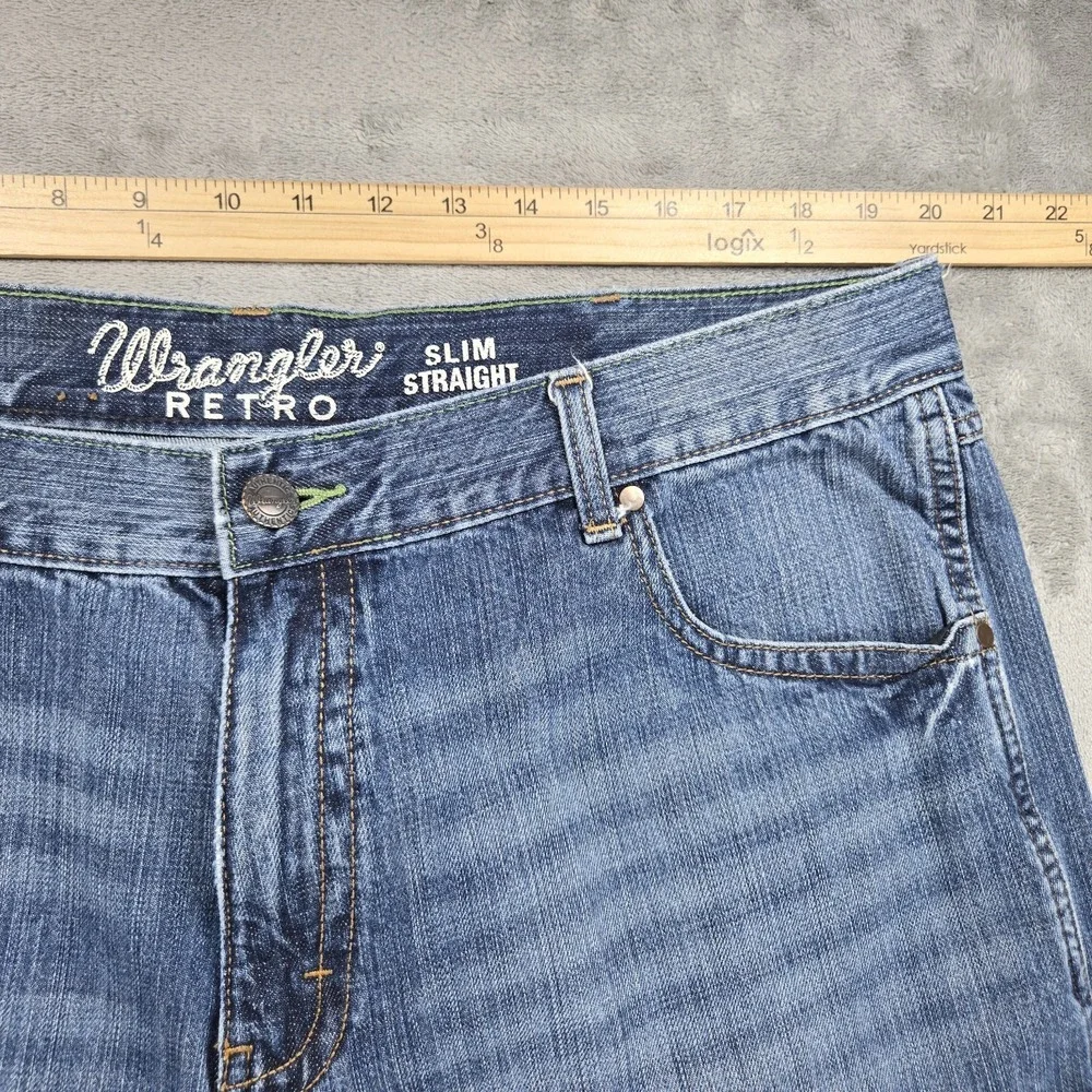 Wrangler Retro Slim Straight Men's Size 40X31 Whisker Western Rodeo EUC